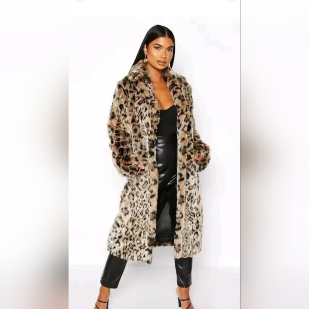 Leopard Faux Fur Coat